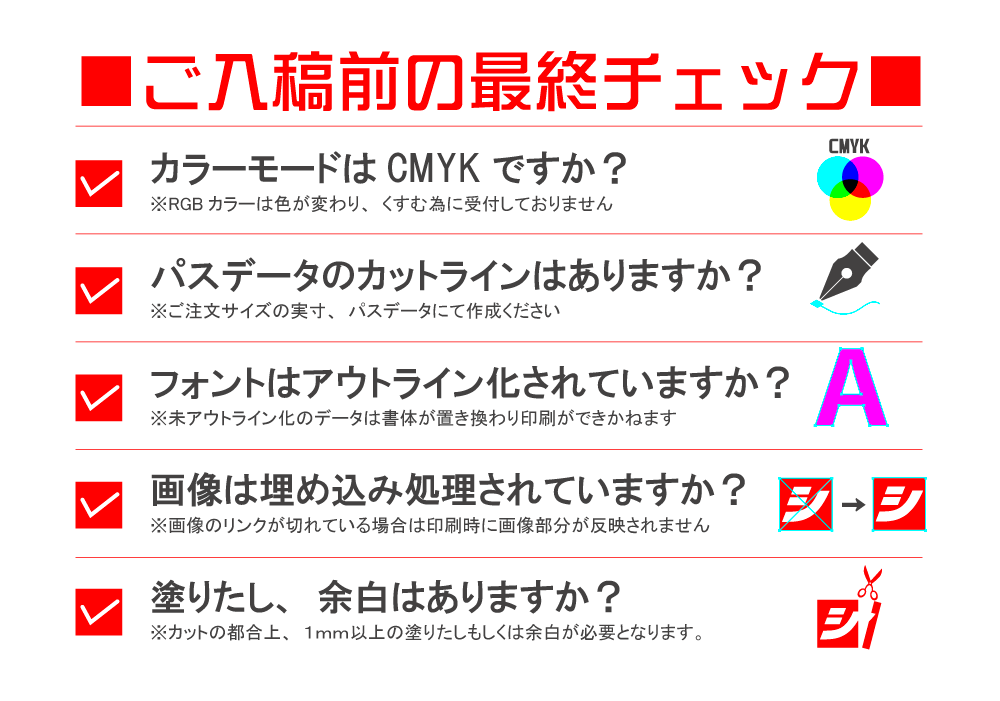 入稿前の最終チェック